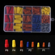 102pcs Wire Connector Twist Electrical Nut Spring Cap Assortment Kit Set P1 P6