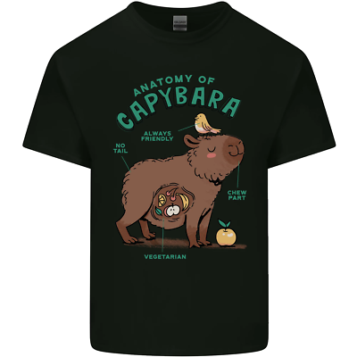 T-shirt Homme Drôle - Anatomie D'un Capybara En Coton Gildan, Coupe Loose Fit