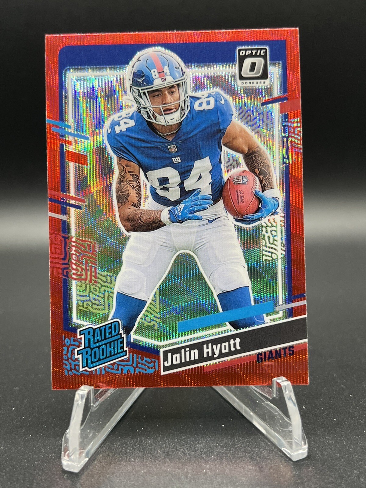 2023 Panini Donruss Optic Preview Jalin Hyatt Rated Rookie Red Wave
