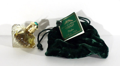 Fabergé Grace de Monaco Pure Parfum 1/4 oz Green Jeweled Bottle Vintage