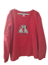 Vintage 90s Disney 101 Dalmatians Fleece Sweatshirt Embroidered Please Read