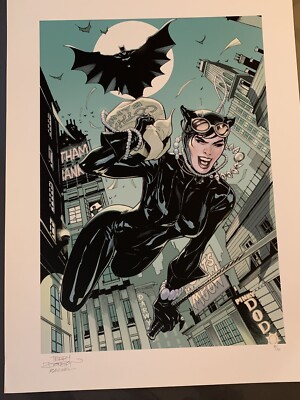 The Getaway: Batman & Catwoman Art Print by Sideshow Collectibles
