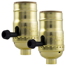 3-Way Lamp Socket, Medium Base, Turn for Low-Medium-High Light Settings, Repair/
