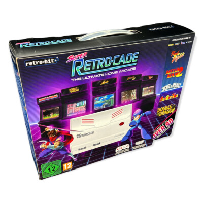Retro Bit - Super Retro-Cade Spielkonsole Mit 2 Controller - Über 90 Spiele NEU