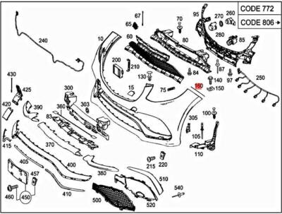 Genuine MERCEDES W166 GLE W166 M-CLASS Intermediate layer  