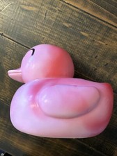 6in Large Rubber Duck Red Pink Marble