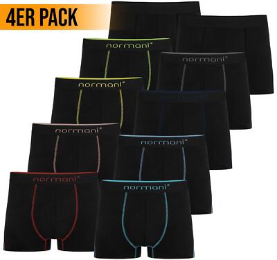 Herren Boxershorts aus Baumwolle 4 Stück Männer Unterhosen Unterwäsche S 4XL