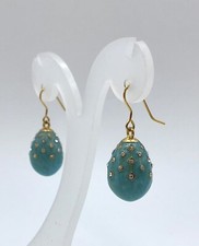 Earrings, Metal Alloy, Enamel, Rhinestones