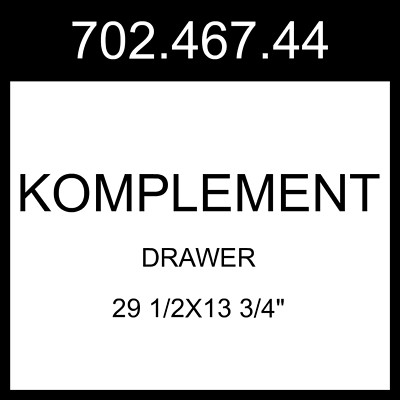 IKEA KOMPLEMENT Drawer White  29 1/2x13 3/4'' 702.467.44