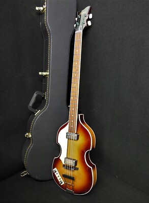 Hofner HCT-500/1L SB BEATLE BASS Left Handed VINTAGE Brown Burst AND HARD CASE
