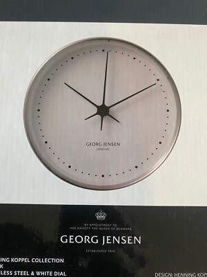 Georg Jensen Henning Koppel Wall Clock 220mm Silver - BRAND