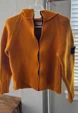 Stone Island Women’s Burnt Orange Cardigan Medium (36 In.) Made In Italy Rare