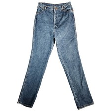 Vintage Wrangler Jeans Women's 13/14X34 Blue Denim High Rise Rodeo 22MWSCR