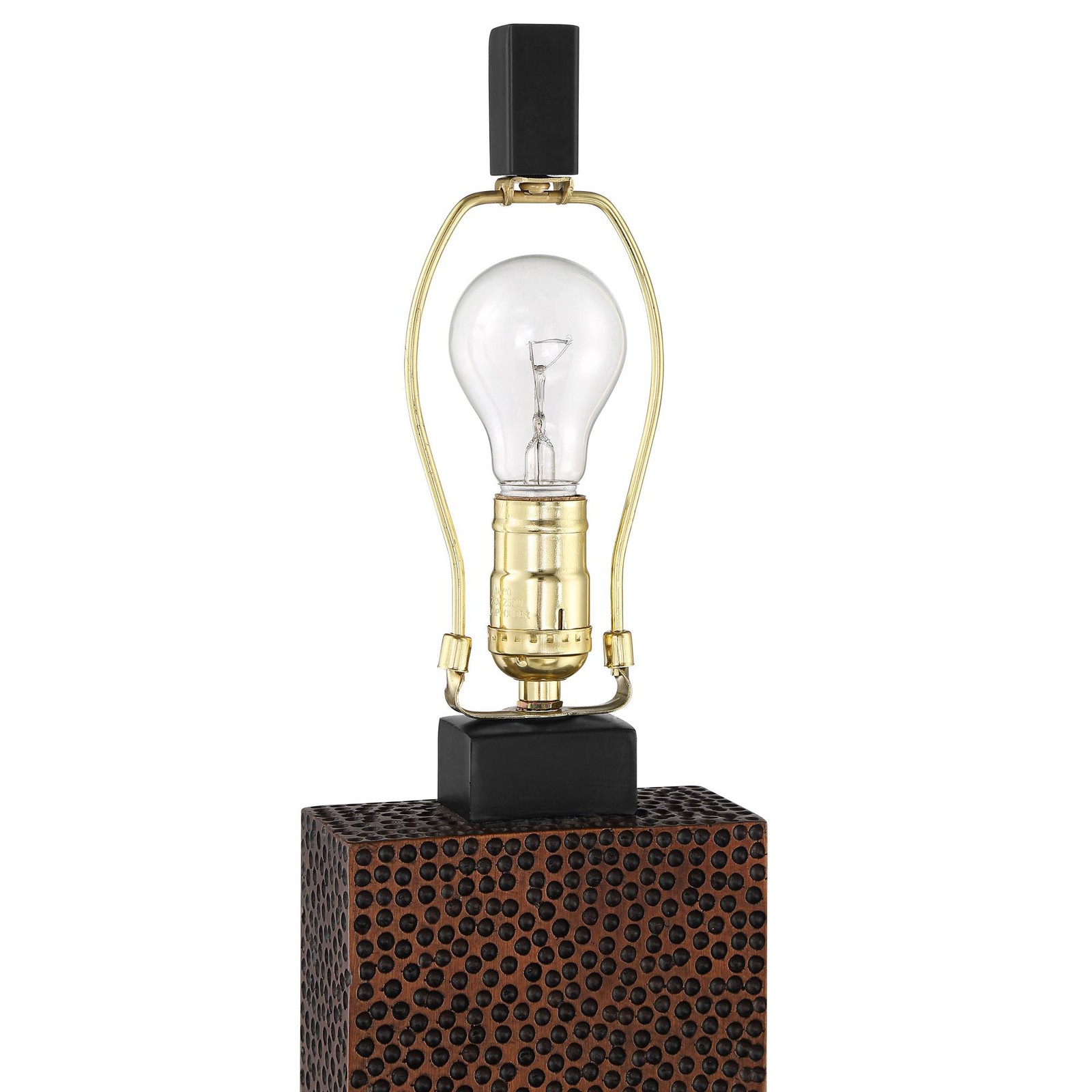 Caldwell Rustic Farmhouse Table Lamps 24.75" High Set of 2 Bronze Living Room thumbnail 7