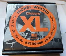7 Sets of D'Addario Exl110-10P Nickel Wound Light Electric Guitar Strings New