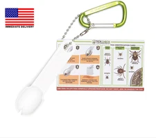 Tick Remover Spoon Keychain - Lightweight Tick Remover Tool with Free Tick ID Ca