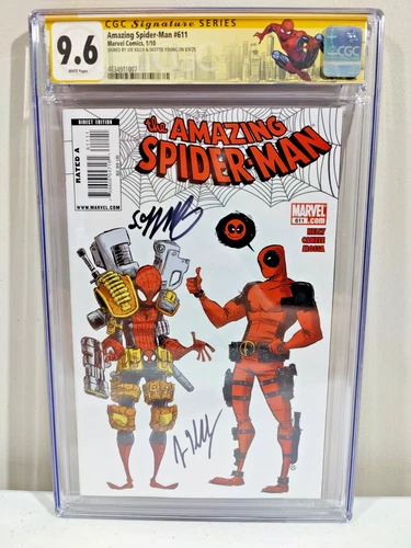 Amazing Spider-Man #611 (2010) CGC 9.6 SS Signed x2 Joe Kelly & Skottie Young