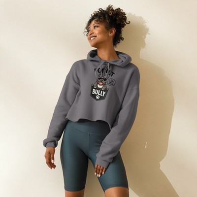 Funny Pocket Bully  Crop Hoodie | American Bully Owner Gift | Dog Lover Tee
