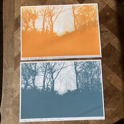 Paar Chris Watson, limitierte Auflage Drucke 3/25 signiert ''Inside the Circle of Fire''