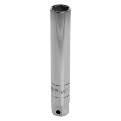 Performance Tool 3/8'' Drive 5/8'' Standard 6-Point Extra Long Spark Plug Socket