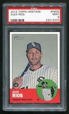 2012 Topps Heritage High Number #H625 Alex Rios PSA 9 Pop 3 Higher 2