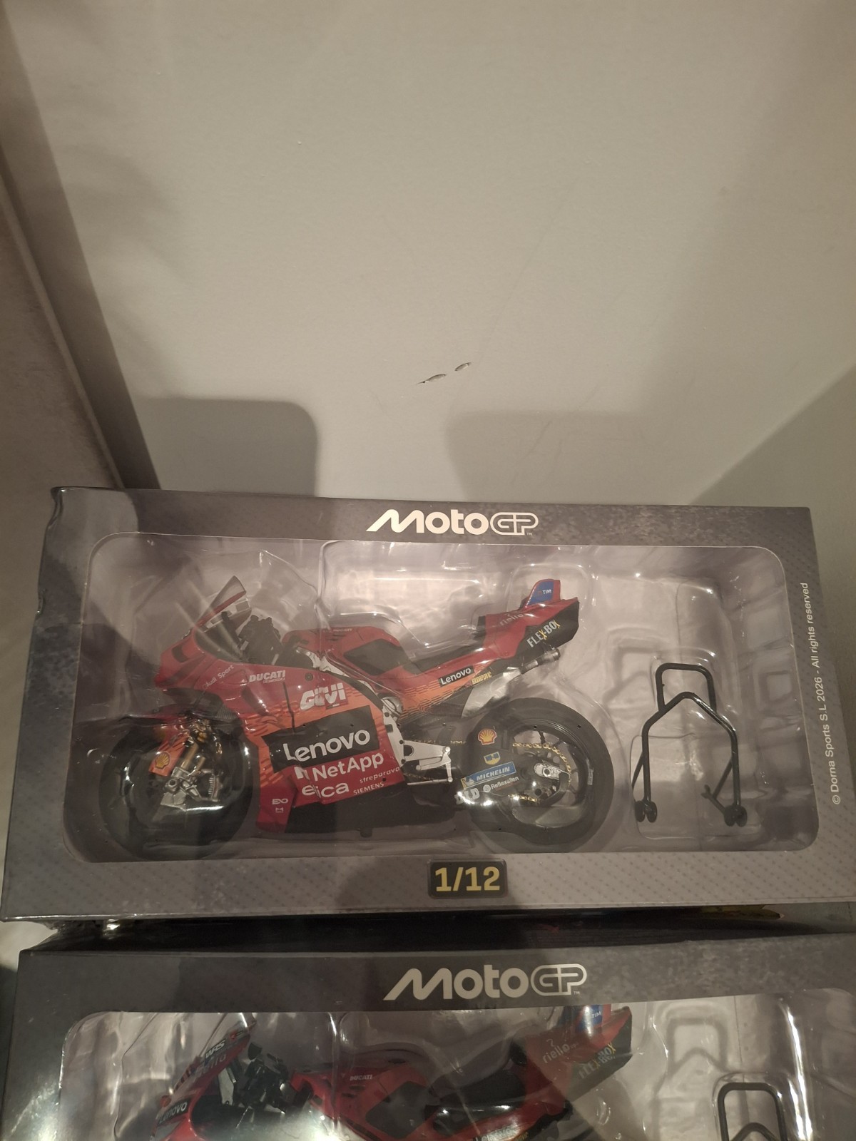 MotoGP Ducati Desmosedici 2025 Marc Marquez 1:12 metal model with stand