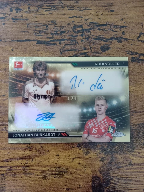 Rudi Völler Jonathan Burkhardt Dual Superfractor 1/1 Bundesliga Chrome24-25