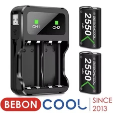 BEBONCOOL 2x2550mAh and 3x2550 mAh Rechargeable Battery Pack with Charging...