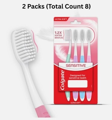 Colgate Ultra Soft Sensitive Toothbrush: 2 x 4 No = Total 8 units (Value Pack)