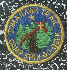 Tomahawk Trail Patch Camp Shin-Go-Beek Thatcher Woods Area Council Boy Scout 