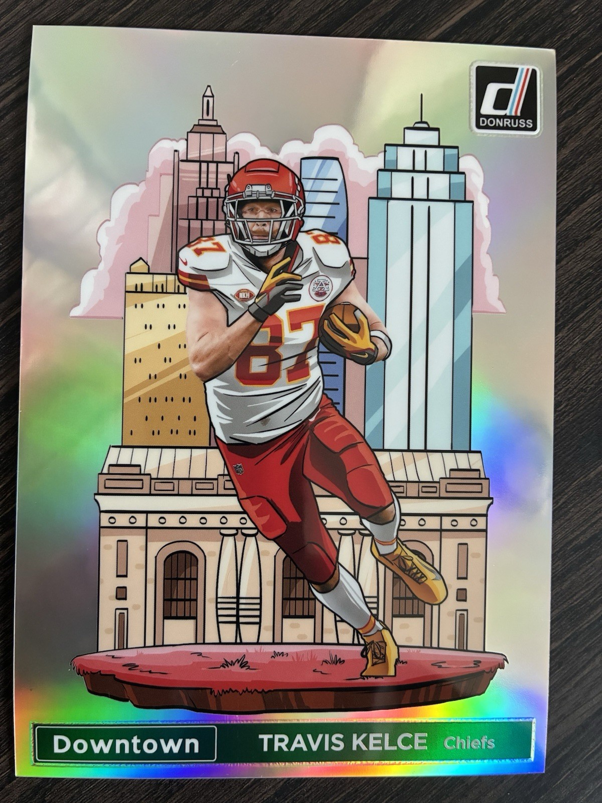 TRAVIS KELCE KC Chiefs 2024 Donruss OVERSIZED DOWNTOWN Prizm. Great colors