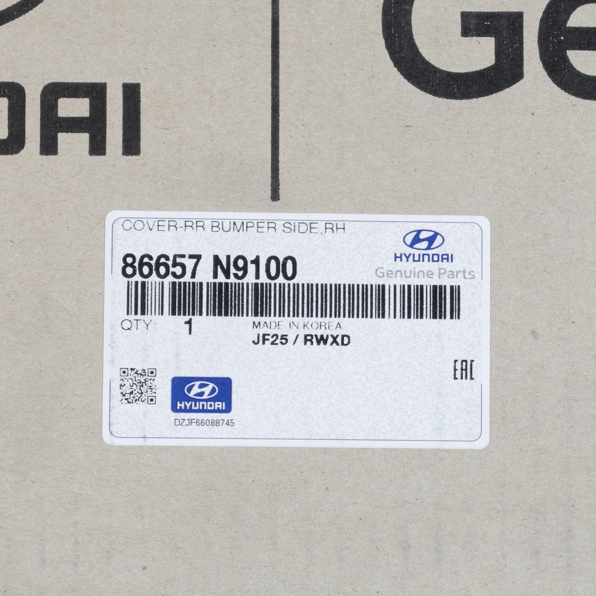 OEM NEW HYUNDAI Tucson 2022-2024 Rear Bumper Right Side Cover