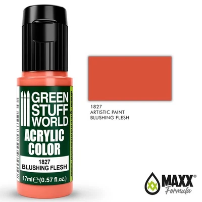 GREEN STUFF WORLD Peinture maquette BLUSHING FLESH - Peinture Acrylique couleur chair - Wargames