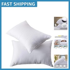 Breathable Queen Size Down Alternative Pillows - Soft 2 Pack for All Sleepers