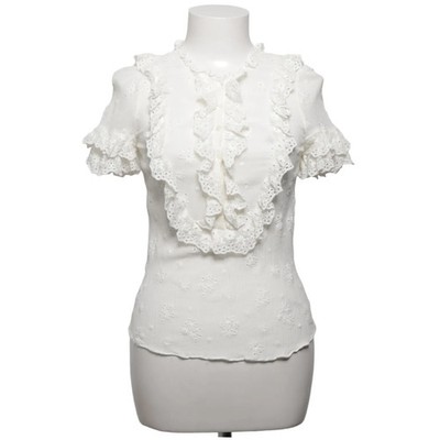Rebecca Taylor, Top, Größe: 34, Weiß, Blumen, Damen #PqW