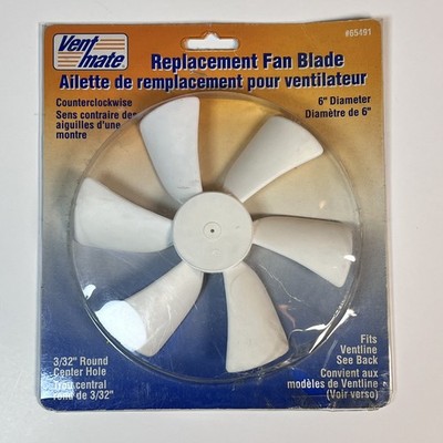 Vent-mate 6'' Replacement Fan Blade for Ventline 12V Fans Counterclockwise 3/32''