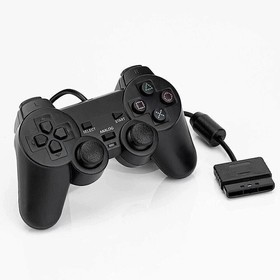 Controller for PlayStation 2 PS2 Wired Black by Voomwa [2 Pack] + US Seller