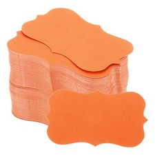 2" x 3.5" White Business Card Tickets, 200pcs Mini Paper, Orange
