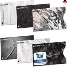 6er Set TÜV geprüfte RFID & NFC Blocker Kreditkarten-Schutzhülle - Stabile E