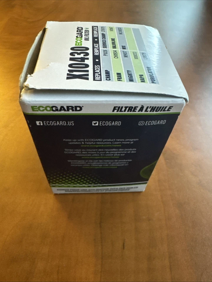 发动机机油过滤器 Ecogard X10430 适用于起亚 Sorrento Telluride,Sedona 查看说明 — 第 2/4 张图片