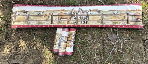 Country Animal Print Horse Wallpaper Border Set, Multicolor Paper, 4 Rolls