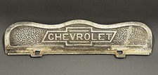 Vintage Old Antique CHEVROLET Emblem License Plate Topper? Embossed Display Sign