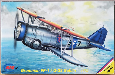 MPM Grumman FF-1 / G-23 Goblin American Biplane Fighter Airplane Model Kit 1:72