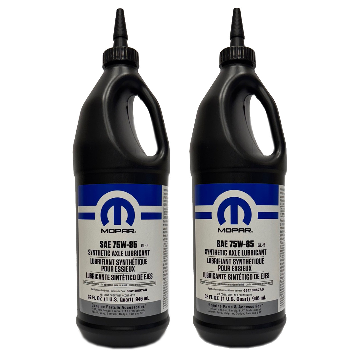 Mopar 68210057-AB SAE 75W-85 Synthetic Axle Lubricant Gear Lube - 2 Quarts