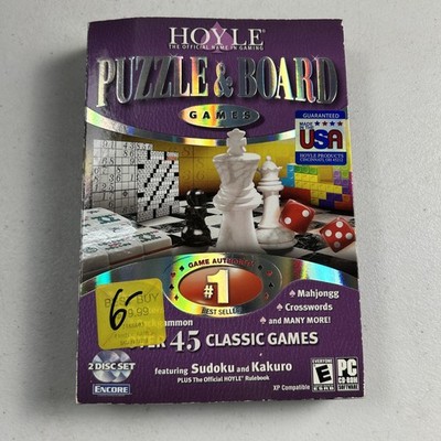 Hoyle Puzzle & Board Games PC CD-ROM 2 Disc Set 45 Classic Games Sudoku Kakuro