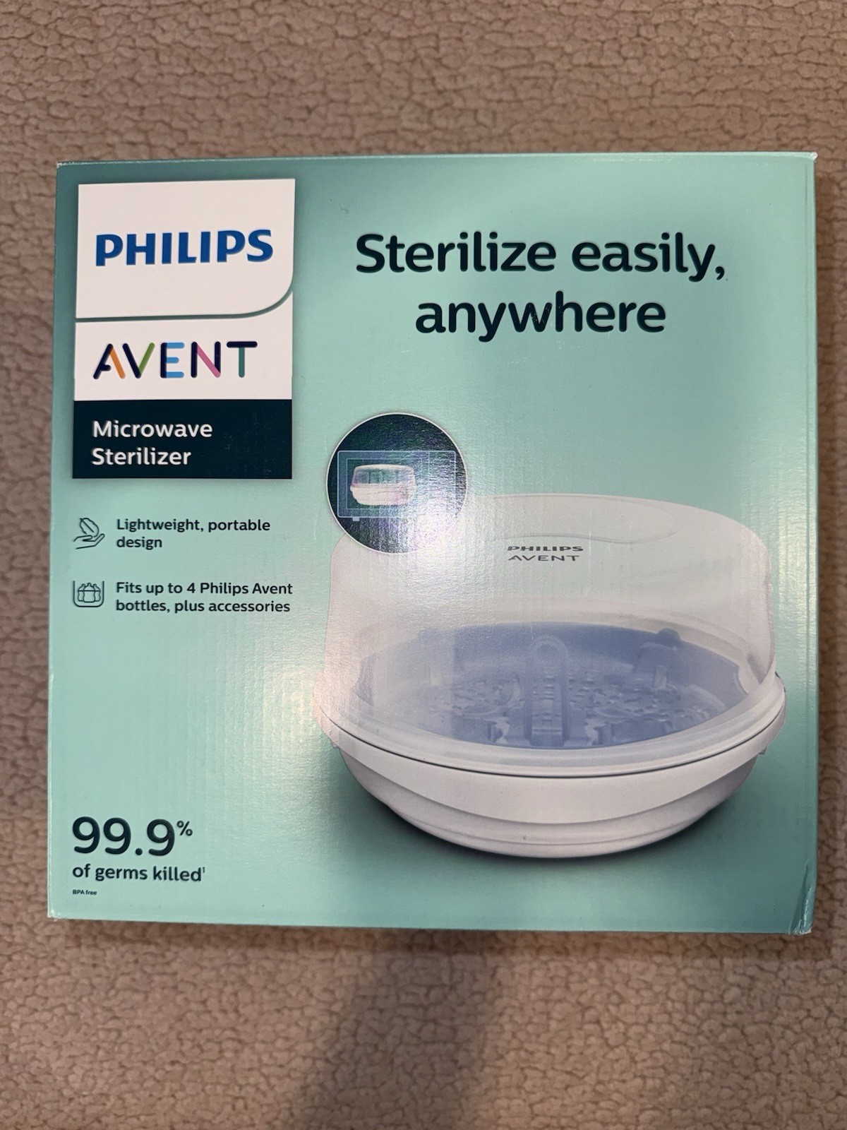 Philips Avent Baby Microwave Bottle Sterilizer NIB