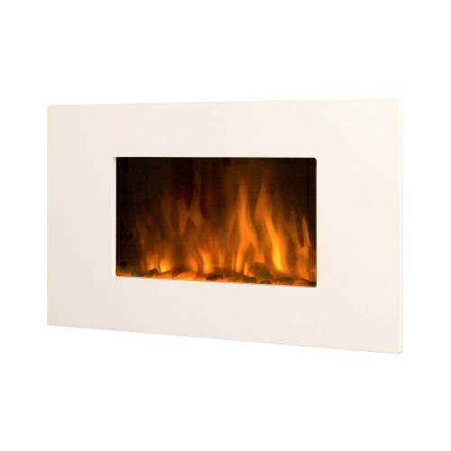 Cheminée électrique 2000W CHEMIN' ARTE White Loft radiateur design mural blanc