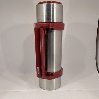 VINTAGE ZOJIRUSHI Stainless Steel Double Walled Vacuum Bottle 80s Japan 1.2L