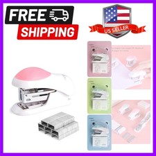 Mini Effortless Desktop Staplers with 400 Standard 24/6 Staples, 2-24 Sheet C...