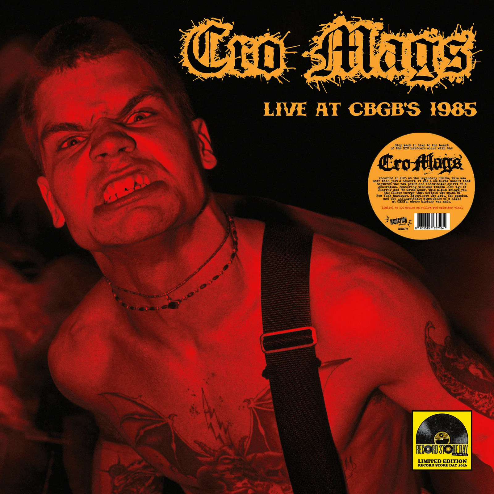 Cro-Mags | Live At Cbgb's 1985 | Vinyl LP - Splatter